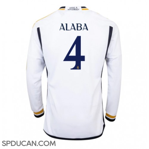 Muški Nogometni Dres Real Madrid David Alaba #4 Domaci 2023-24 Dugi Rukav